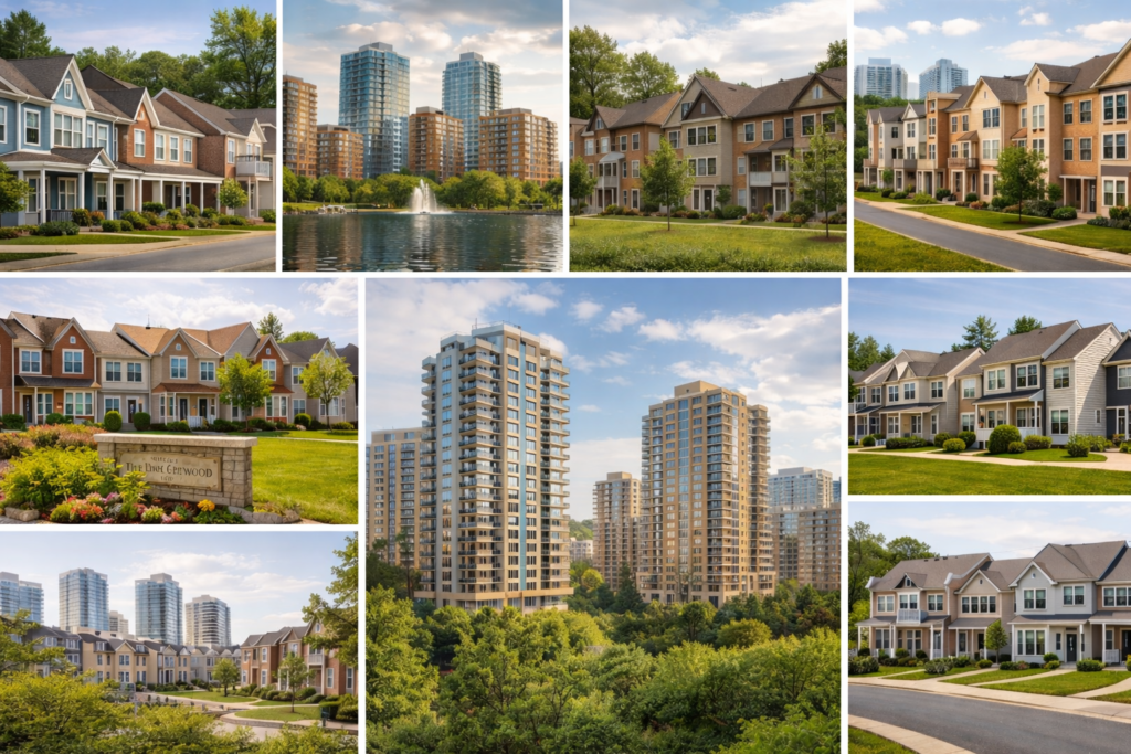 Advisory Approach 1 Collage of residential communities including HOA neighborhoods, townhomes, and condominiums